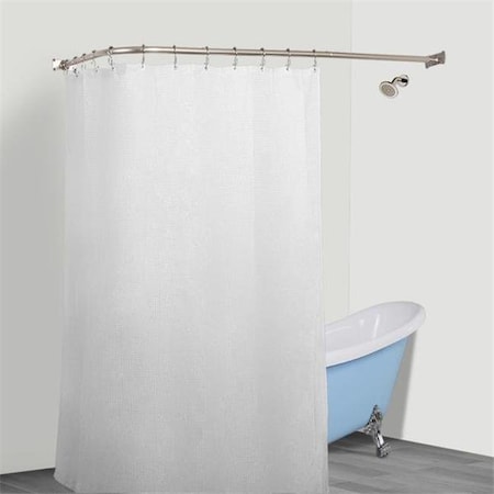 Utopia Alley Utopia Alley Rustproof L-Shaped Corner Shower Curtain Rod  Nickel LR1BN